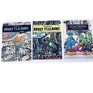Coloring Books Creative And Masterpiece For Adults Lot of 3 Color